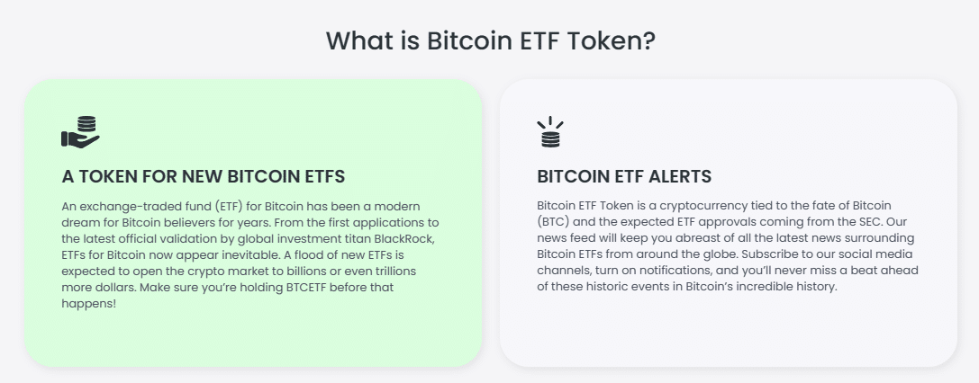 Bitcoin ETF Token crypto project explained