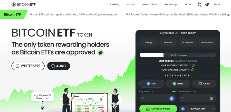 Bitcoin ETF Token Homepage