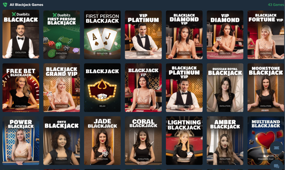 Duelbits Blackjack Games