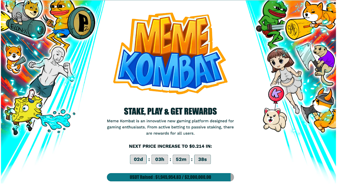 البيع المسبق لعملة Meme Kombat