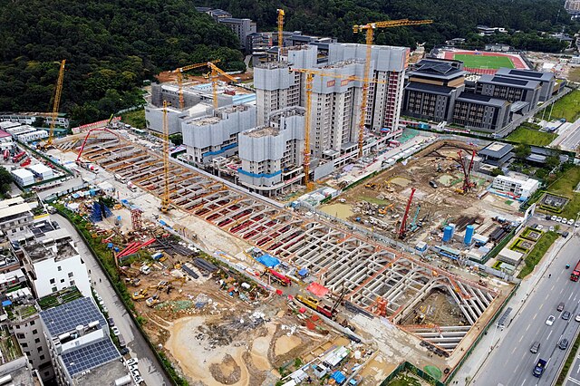 A construction site in Guangzhou, China.