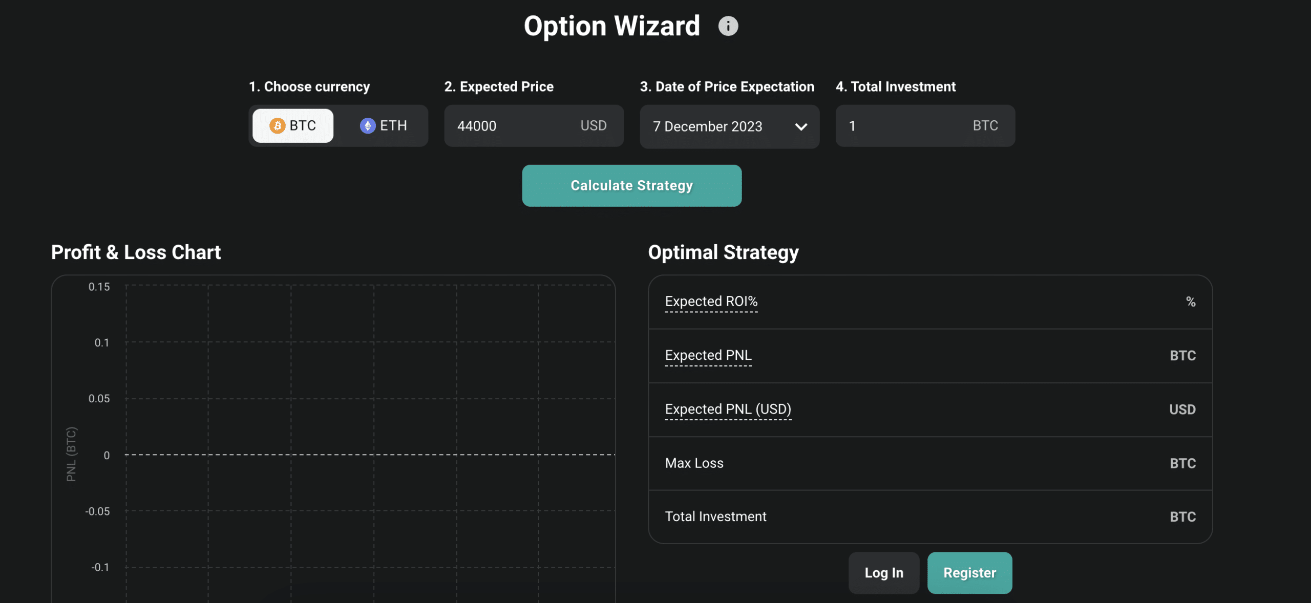 Option Wizard on Deribit