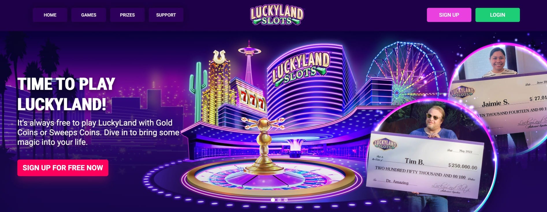 Free Sweeps Coins Luckyland Slots