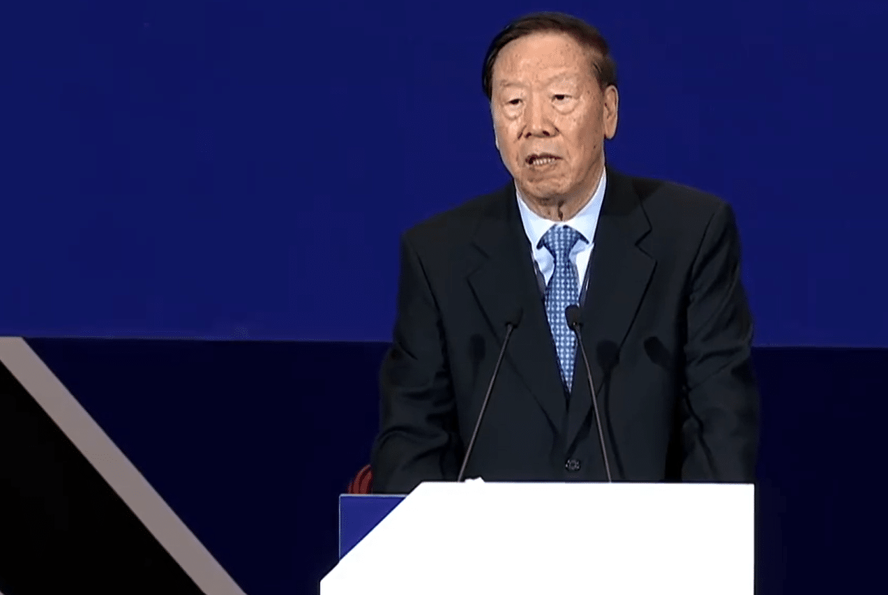 Ex-People’s Bank of China Governor Dai Xianglong speaking about China’s financial future at an event held over the weekend.