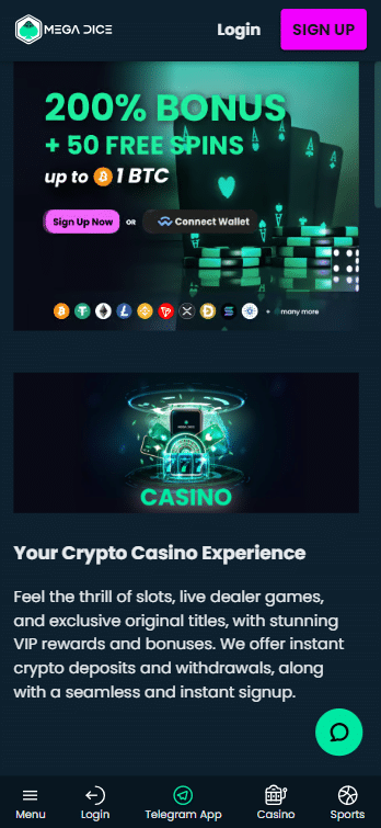 mega-dice-mobile-view-screenshot