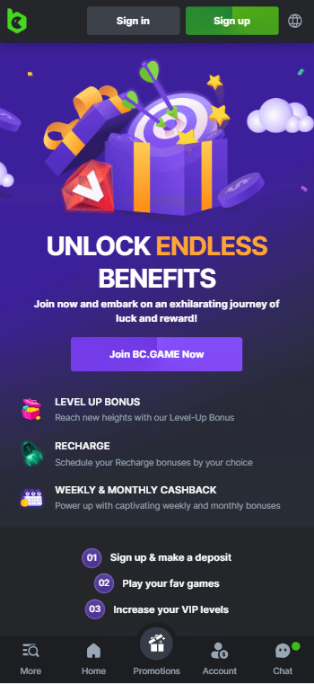 bc game welcome bonus