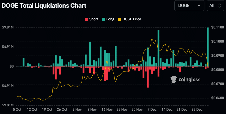 Dogecoin Futures Liquidations / Source: Coinglass