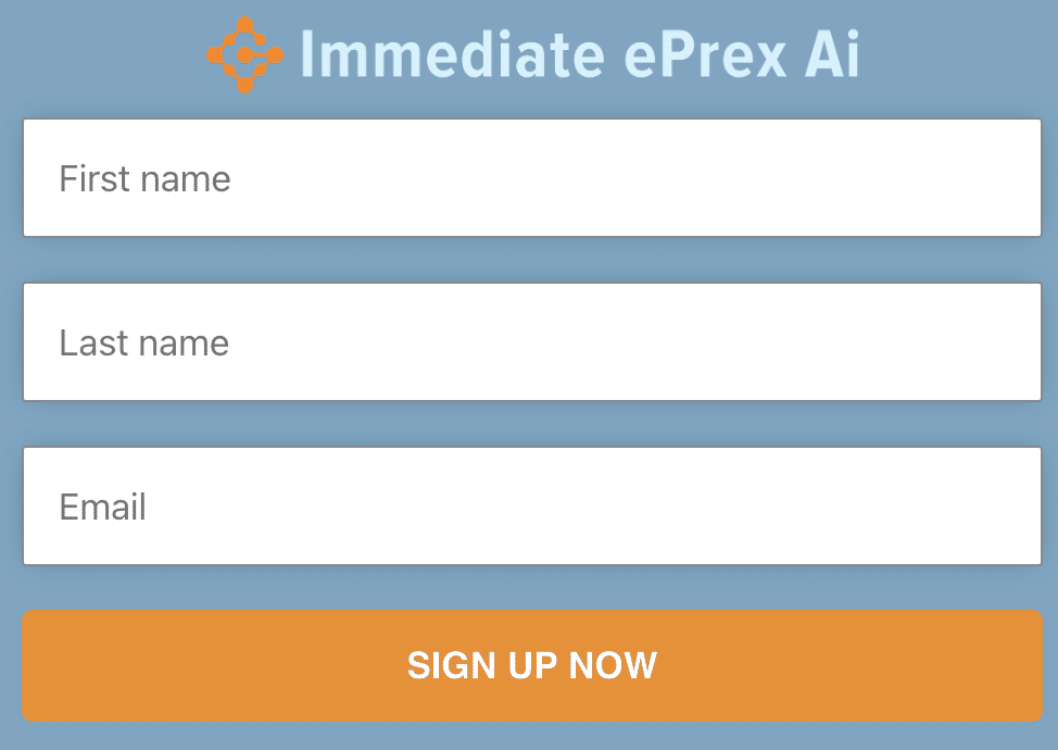 Create an account on Immediate ePrex