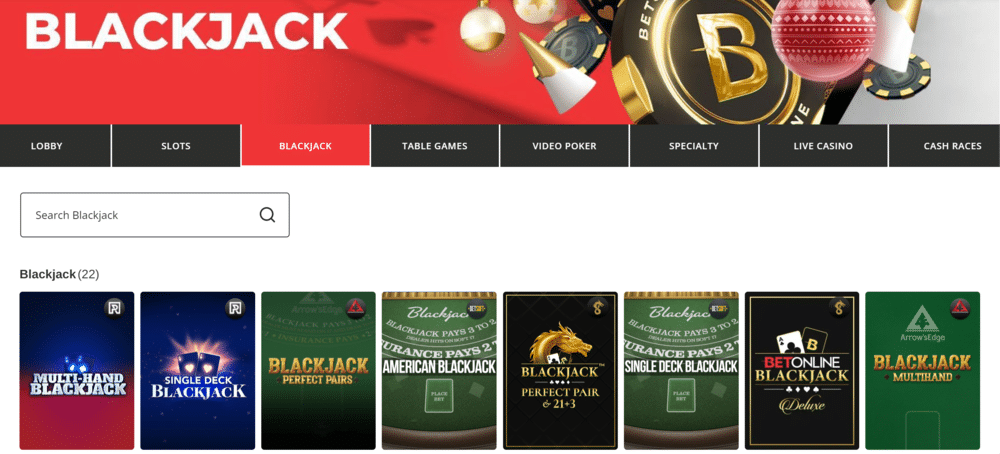 BetOnline Blackjack