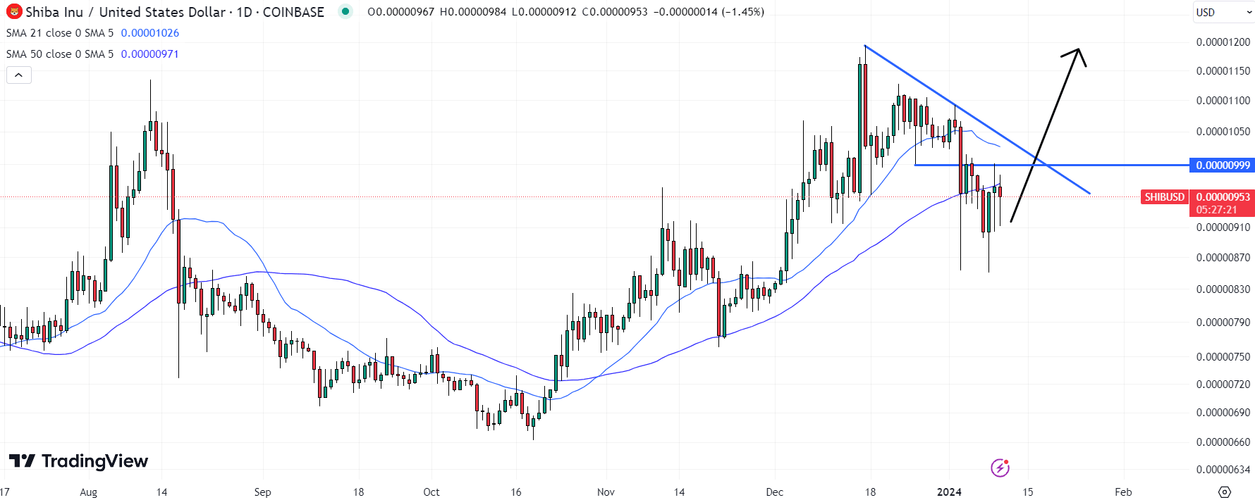 Shiba Inu (SHIB) Price Chart / Source: TradingView