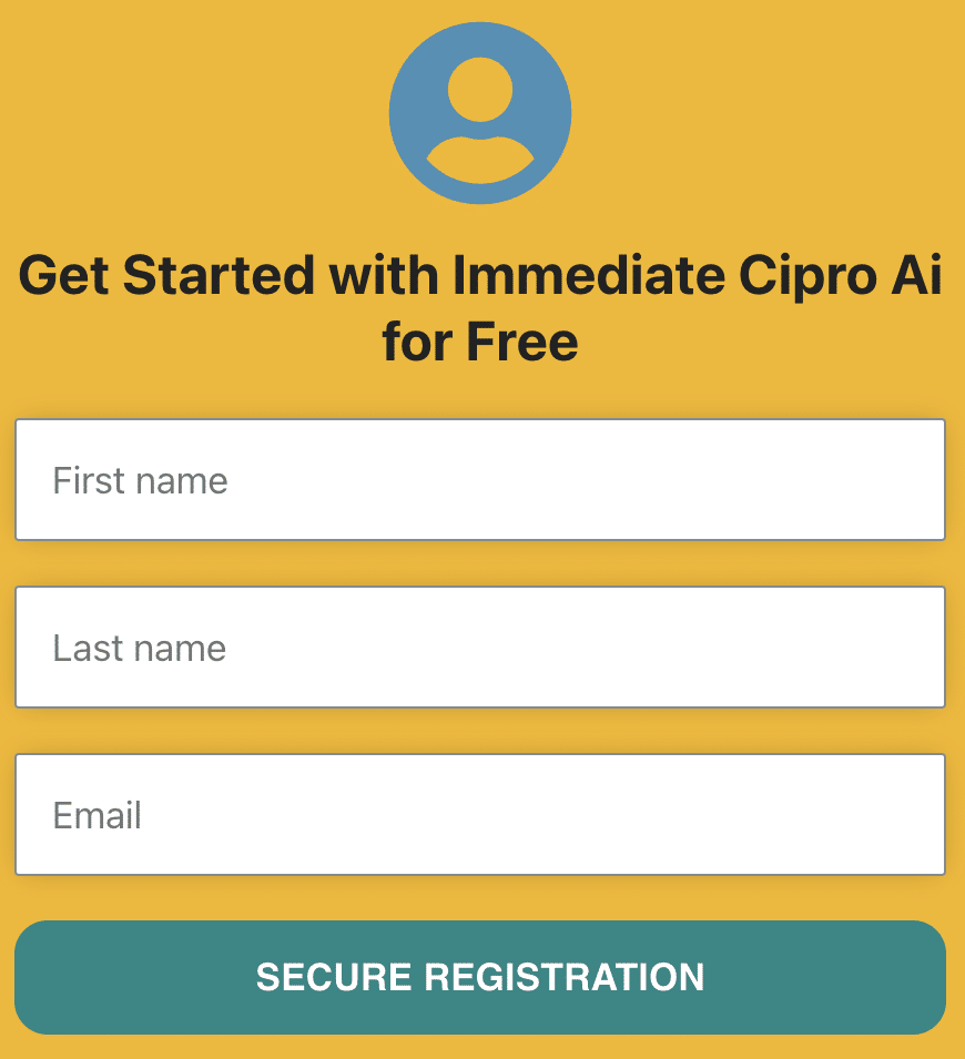 Create an account on Immediate Cipro Ai