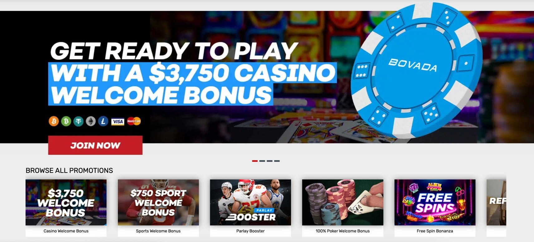 Bovada Casino Welcome Bonus Offers
