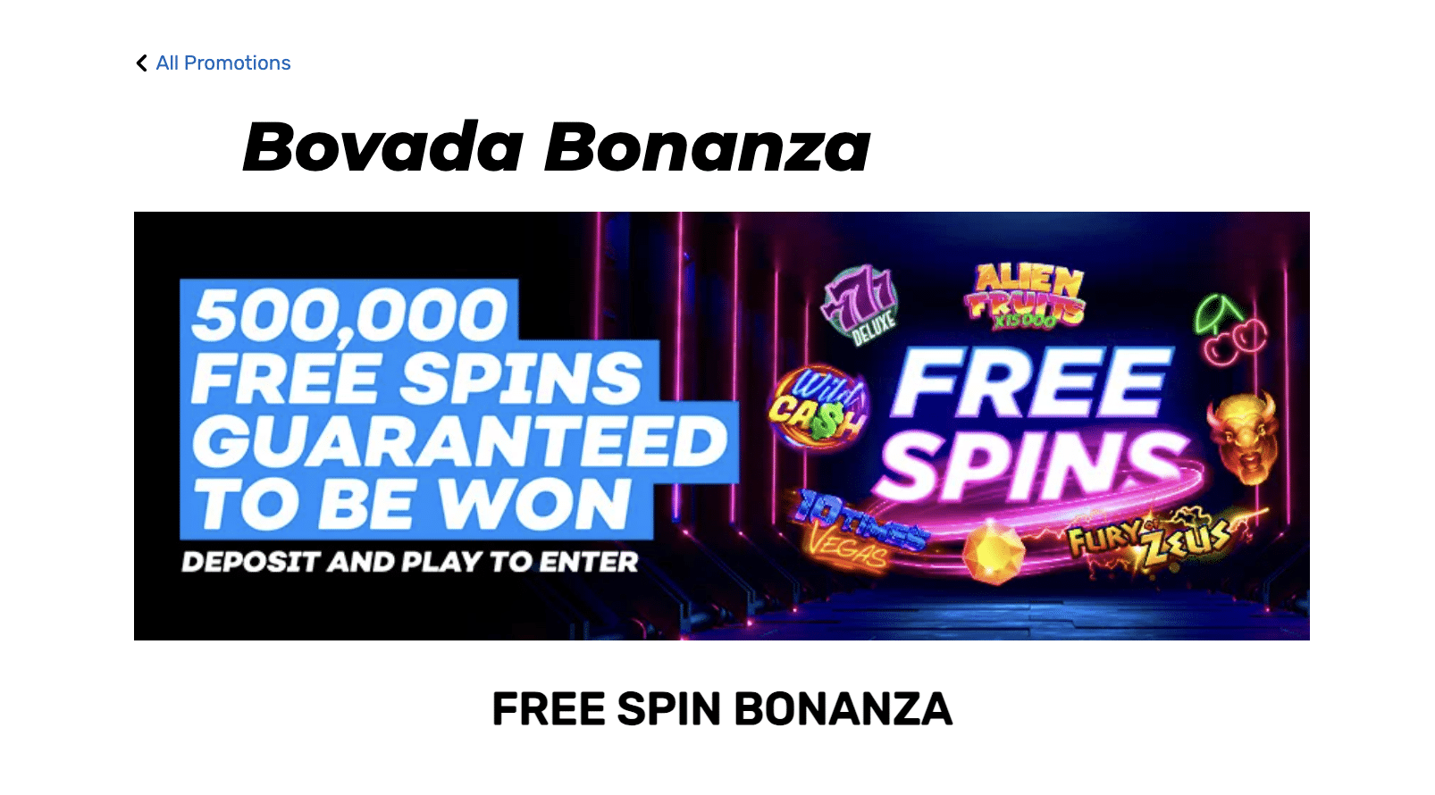 Bovada Casino promotions 