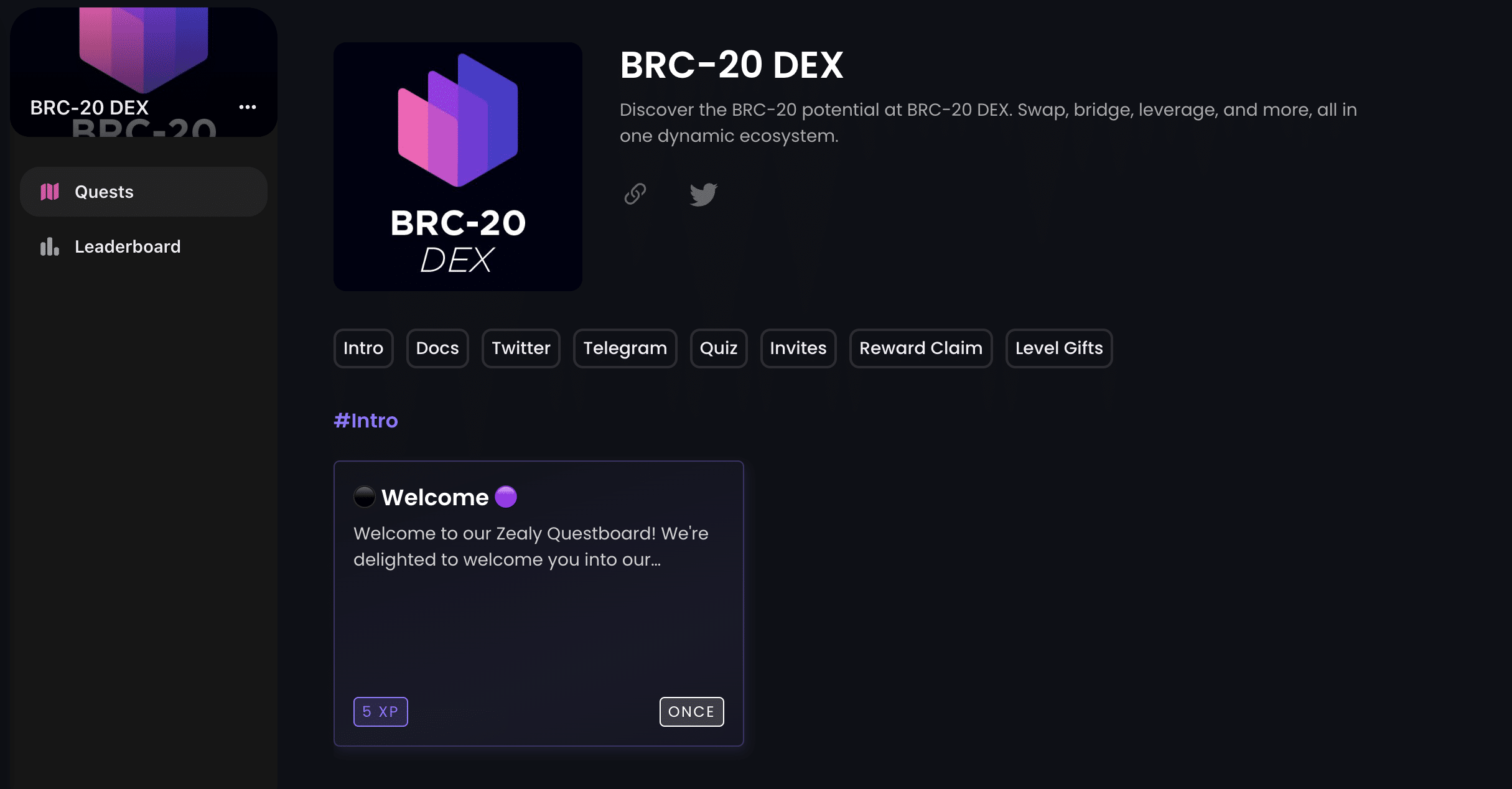 BRC-20 DEX crypto airdrop 
