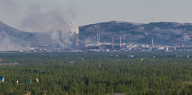 An industrial facility in Norilsk, Russia.