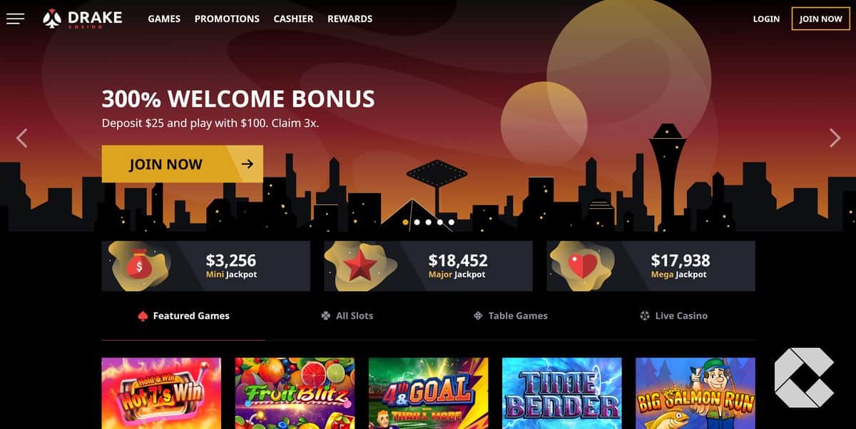Drake casino homepage