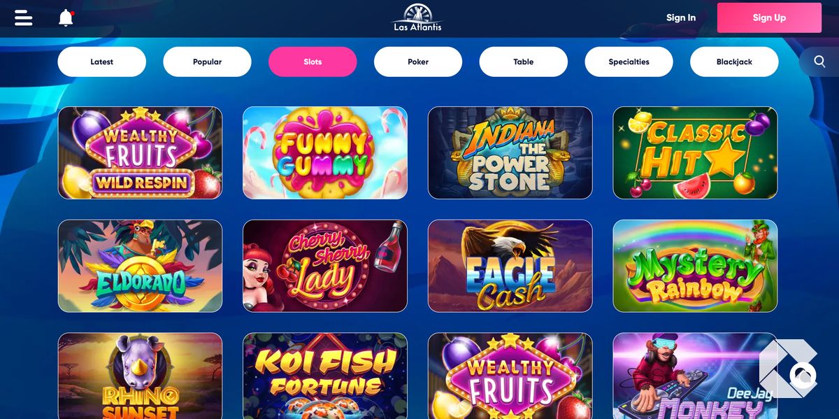 Online casino games at Las Atlantis