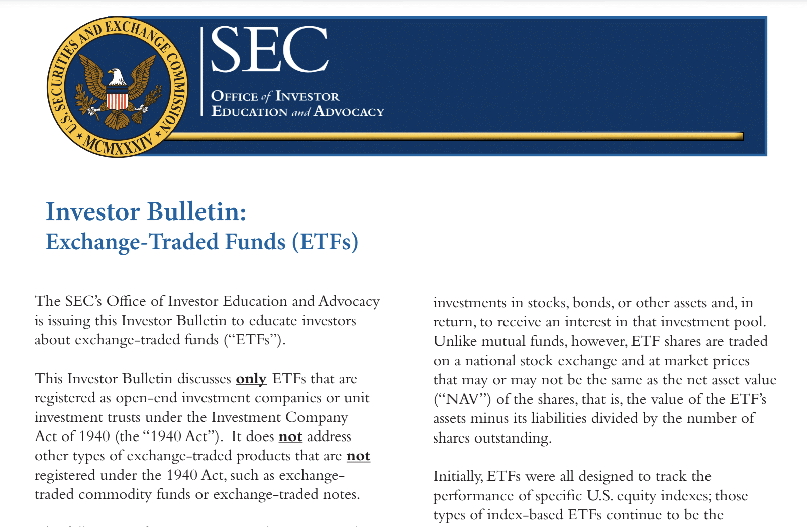 SEC regulates Bitcoin ETFs 