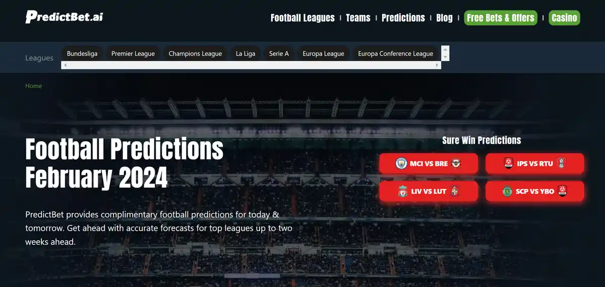 ai sports betting prediction predictbet