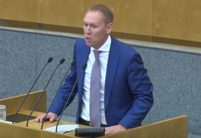 Andrei Lugovoy, the First Deputy Chairman of the State Duma’s Committee on Security and Anti-Corruption, speaking in 2018.