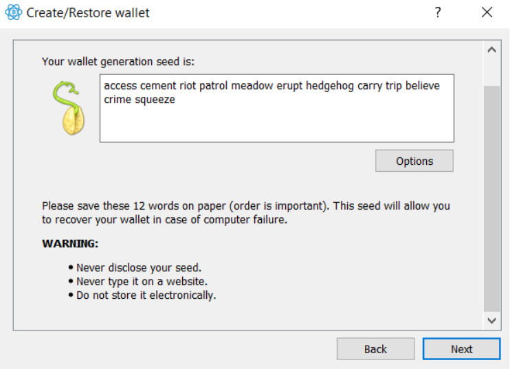 electrum verify seed phrase