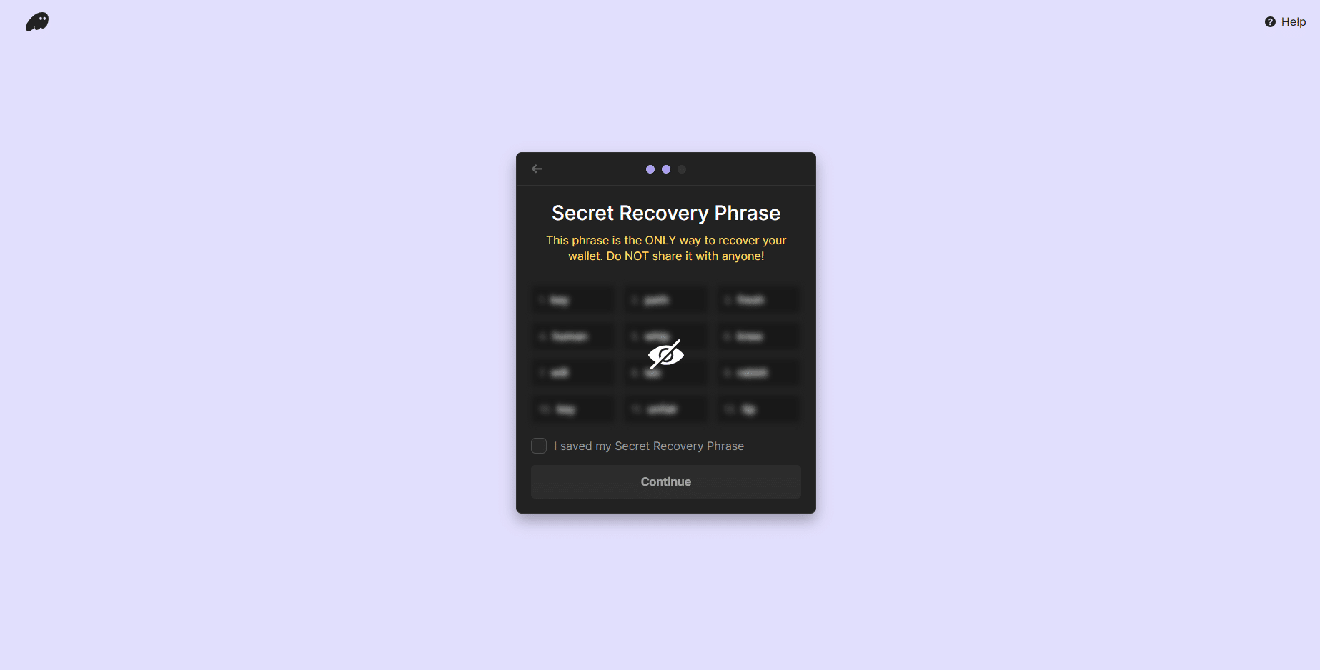 phantom recovery phrase