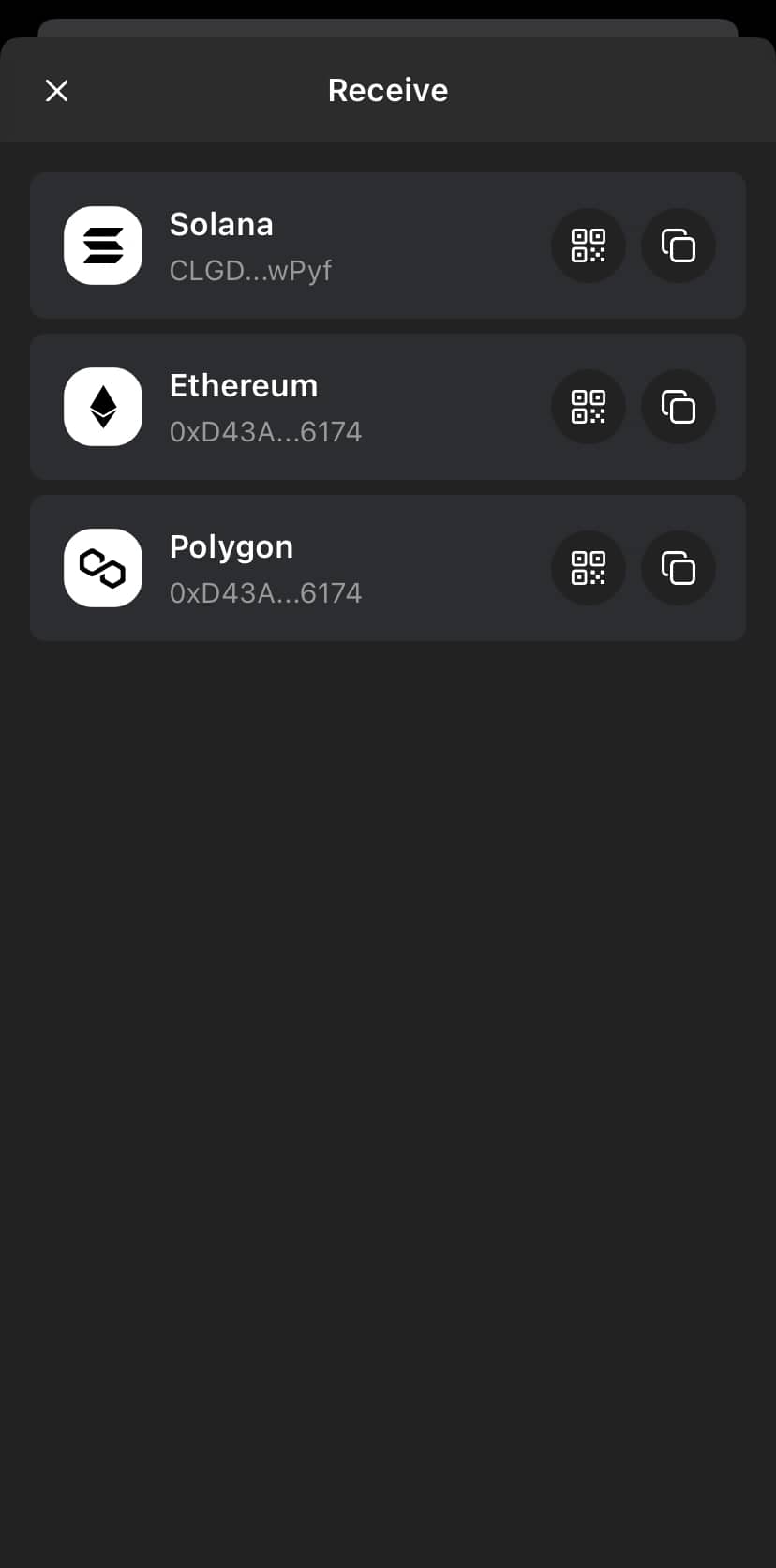 the public addresses of your phantom acount