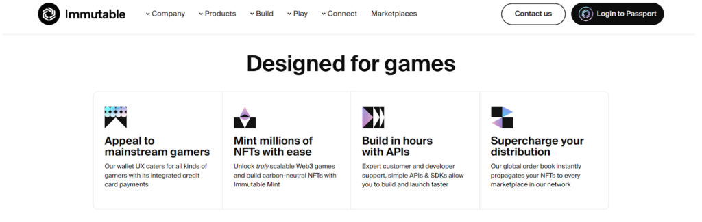 immutable x homepage