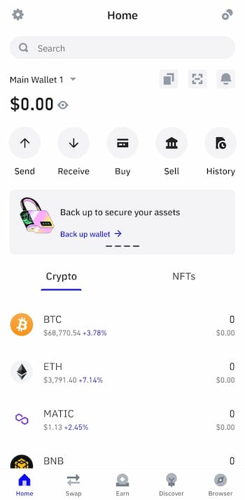 Trust Wallet homepage