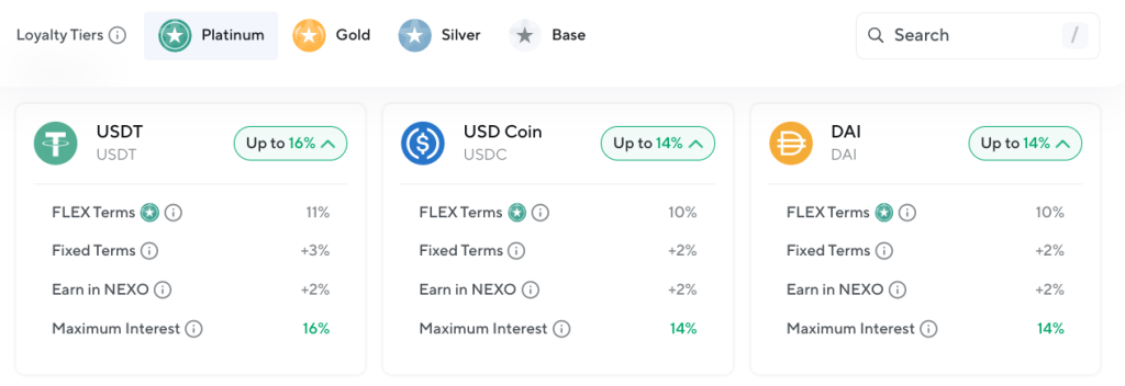 nexo lockup period bonus