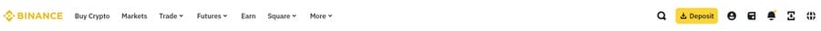 binance top bar