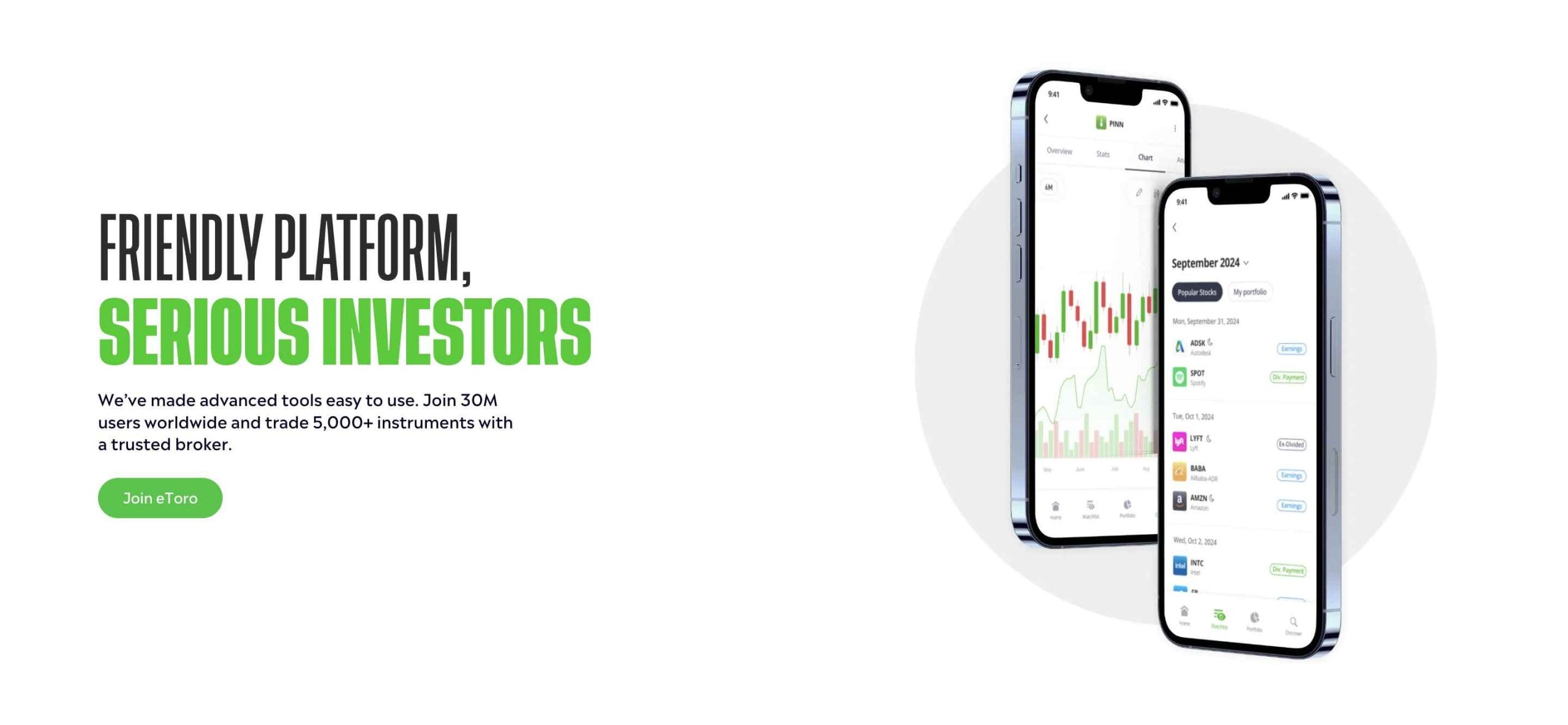 EToro Homepage