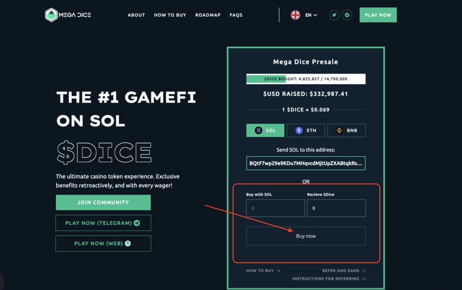 Mega Dice: Como Comprar DICE - Guia Completo