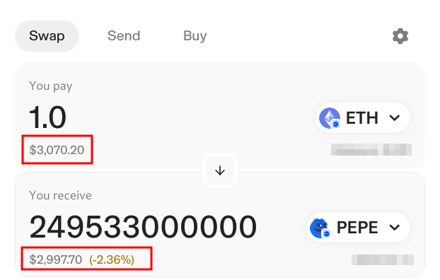 eth pepe pair slippage