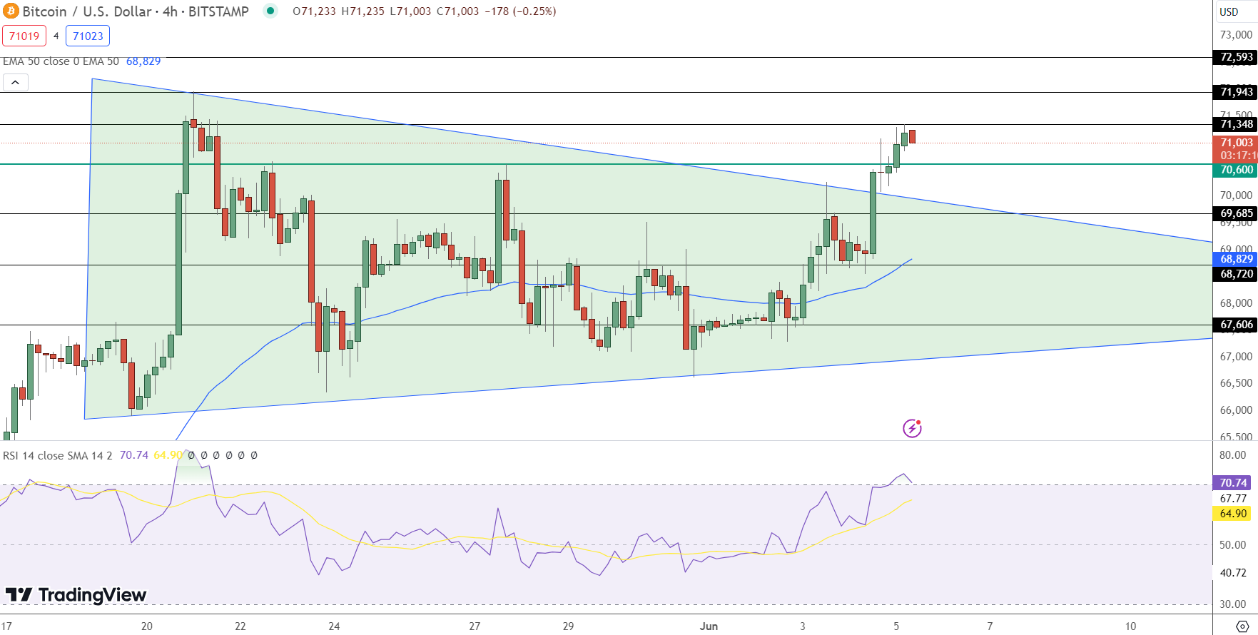 Bitcoin Price Prediction - Source: TradingView