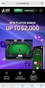 acr poker main