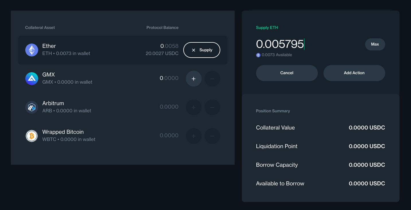 compound supply eth collateral