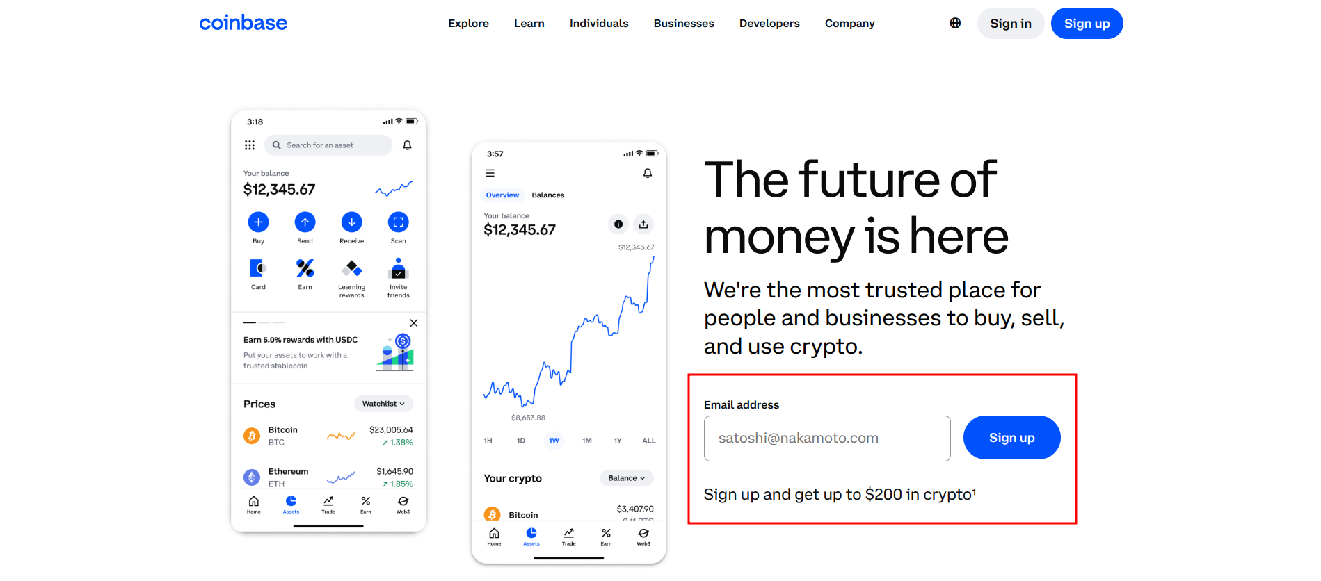 coinbase signup