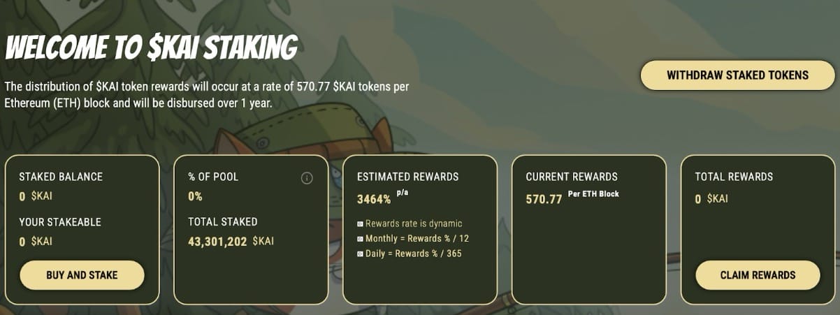 Kai Cat Staking