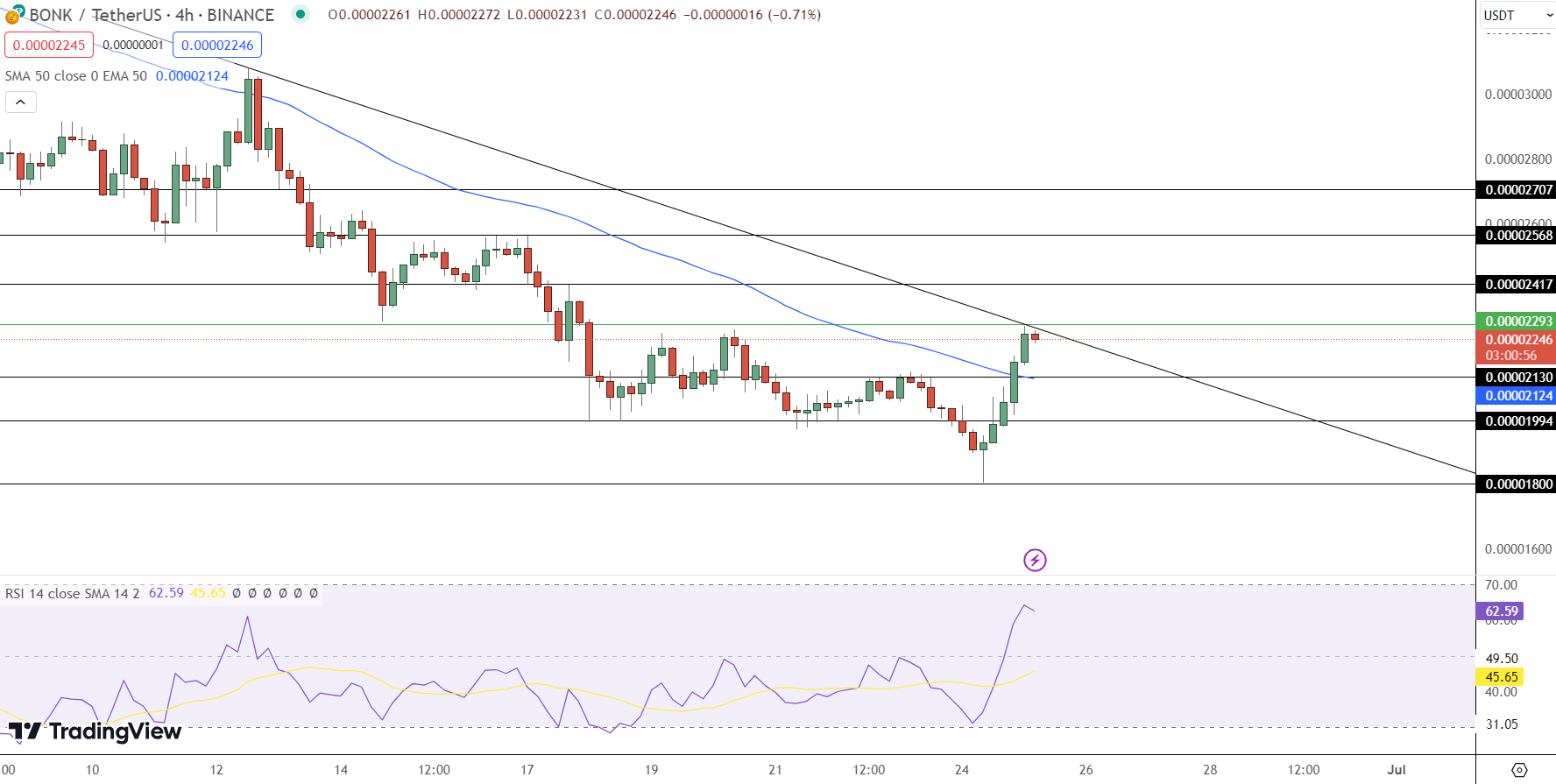 Bonk Price Chart