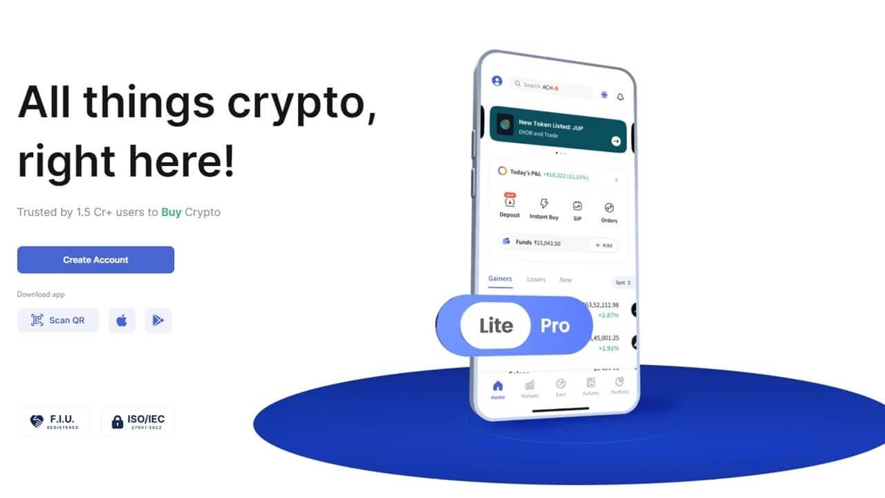 Image of CoinDCX Sign Up Page