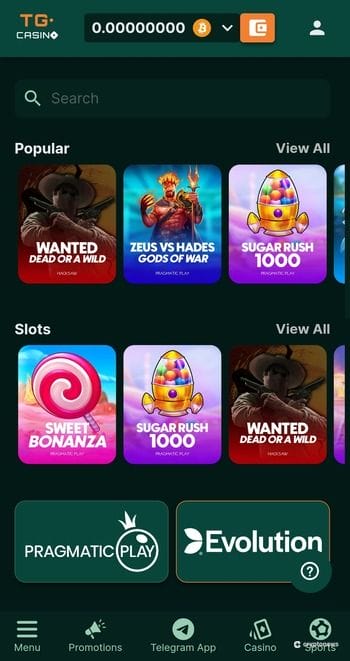 tg casino games