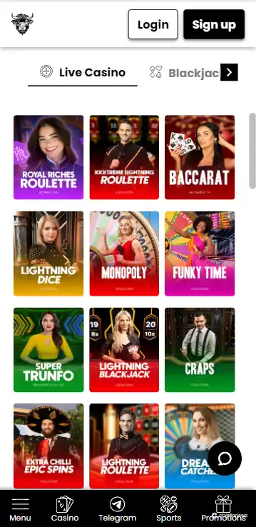 live games at offshore casinos
