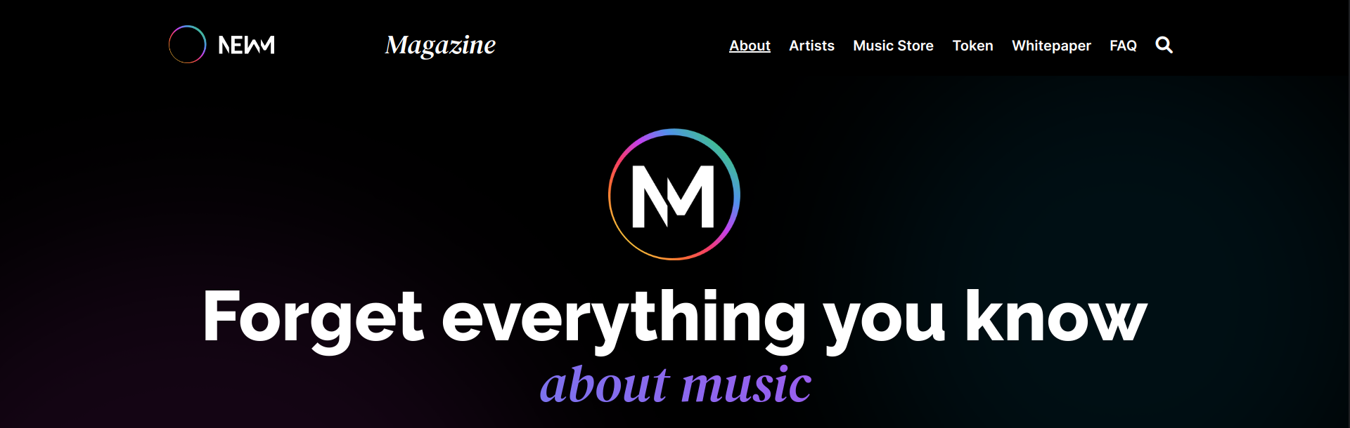 newm homepage
