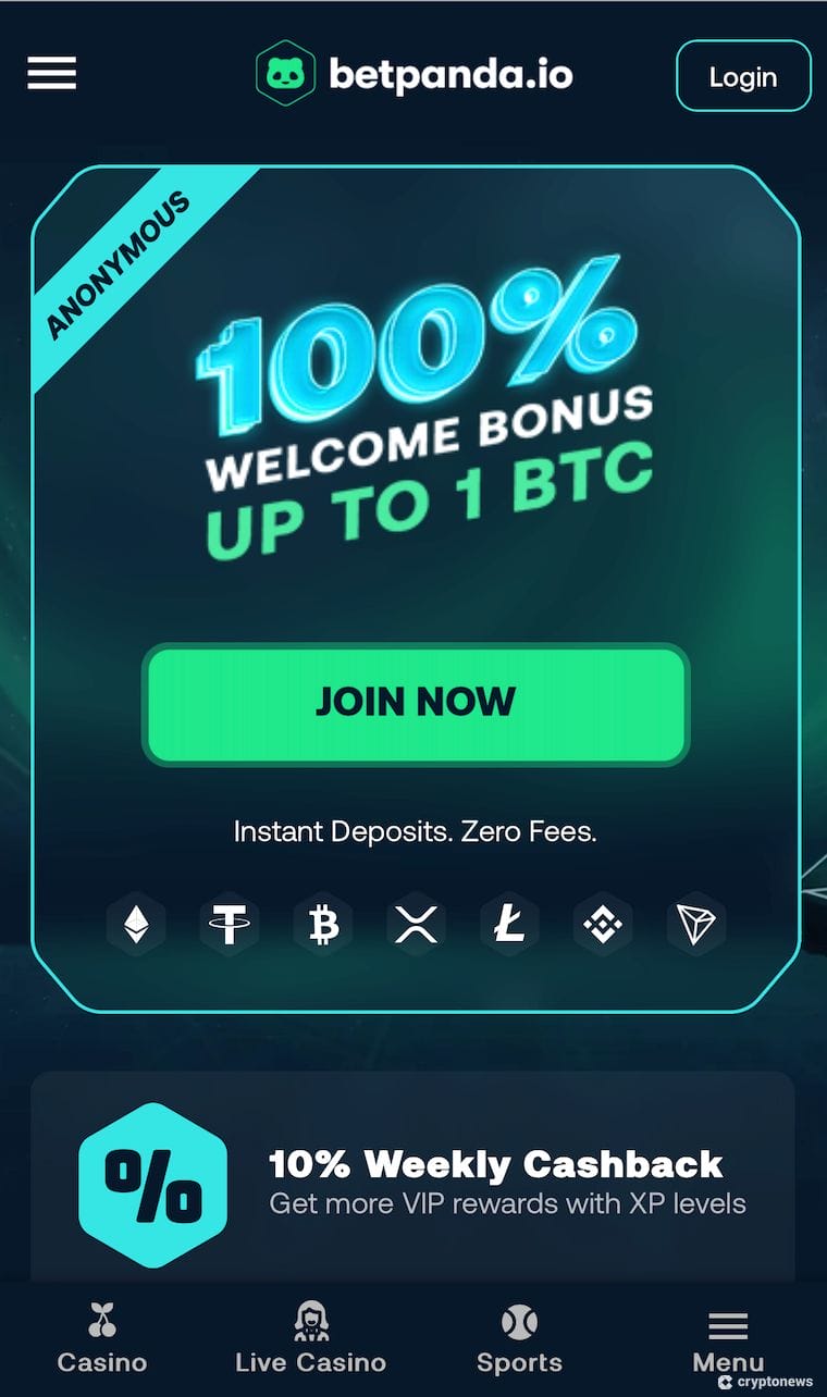 Bitstarz casino interface on mobile