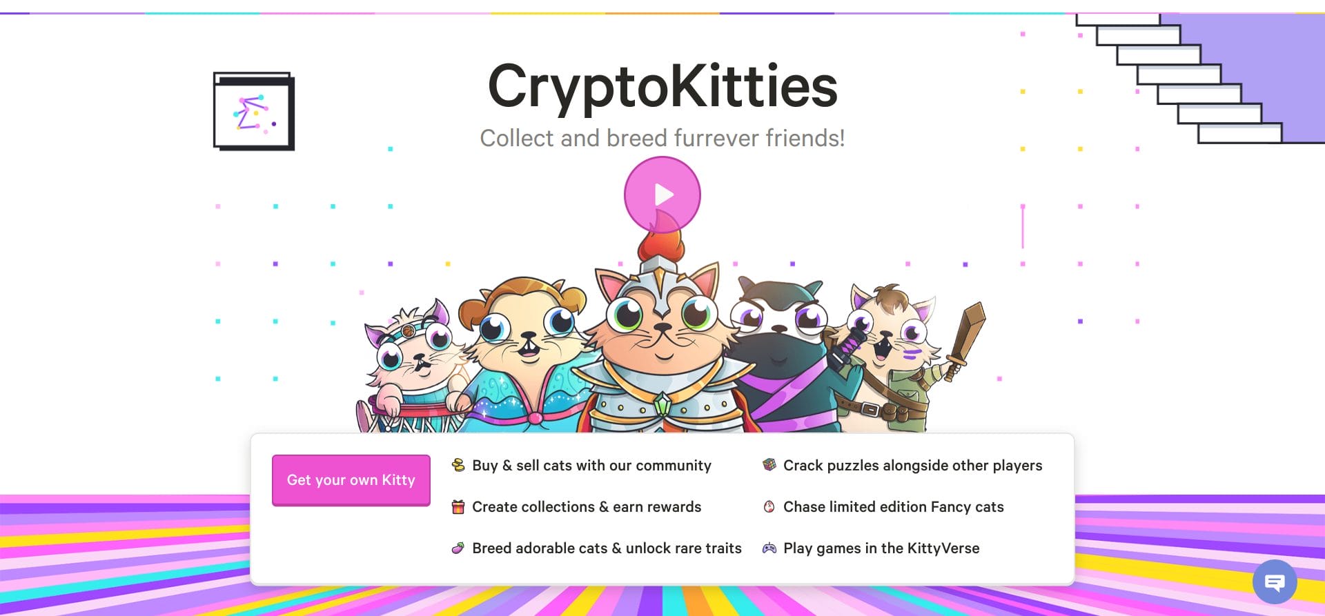 cryptokitties dapps homepage