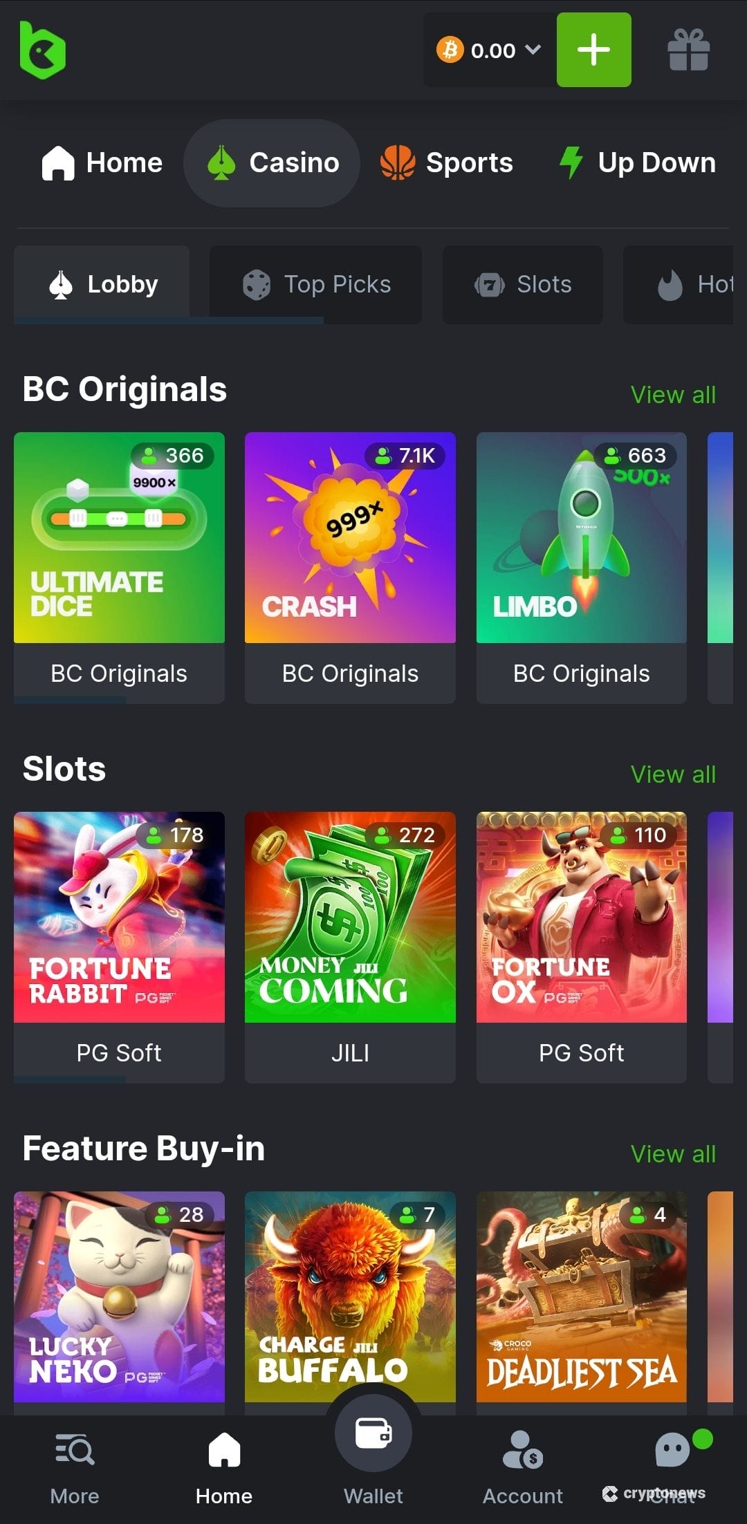 bc game featured games