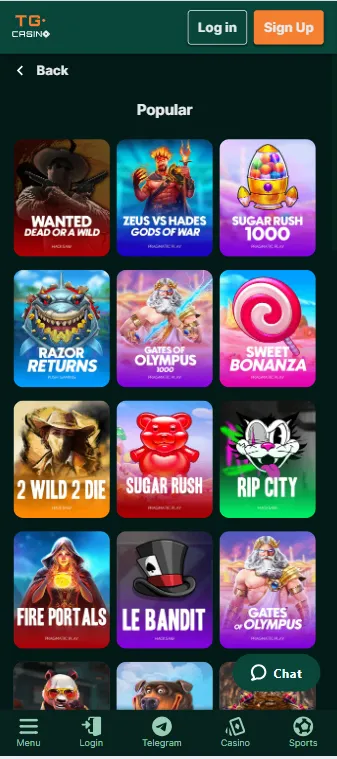 TG Casino Games