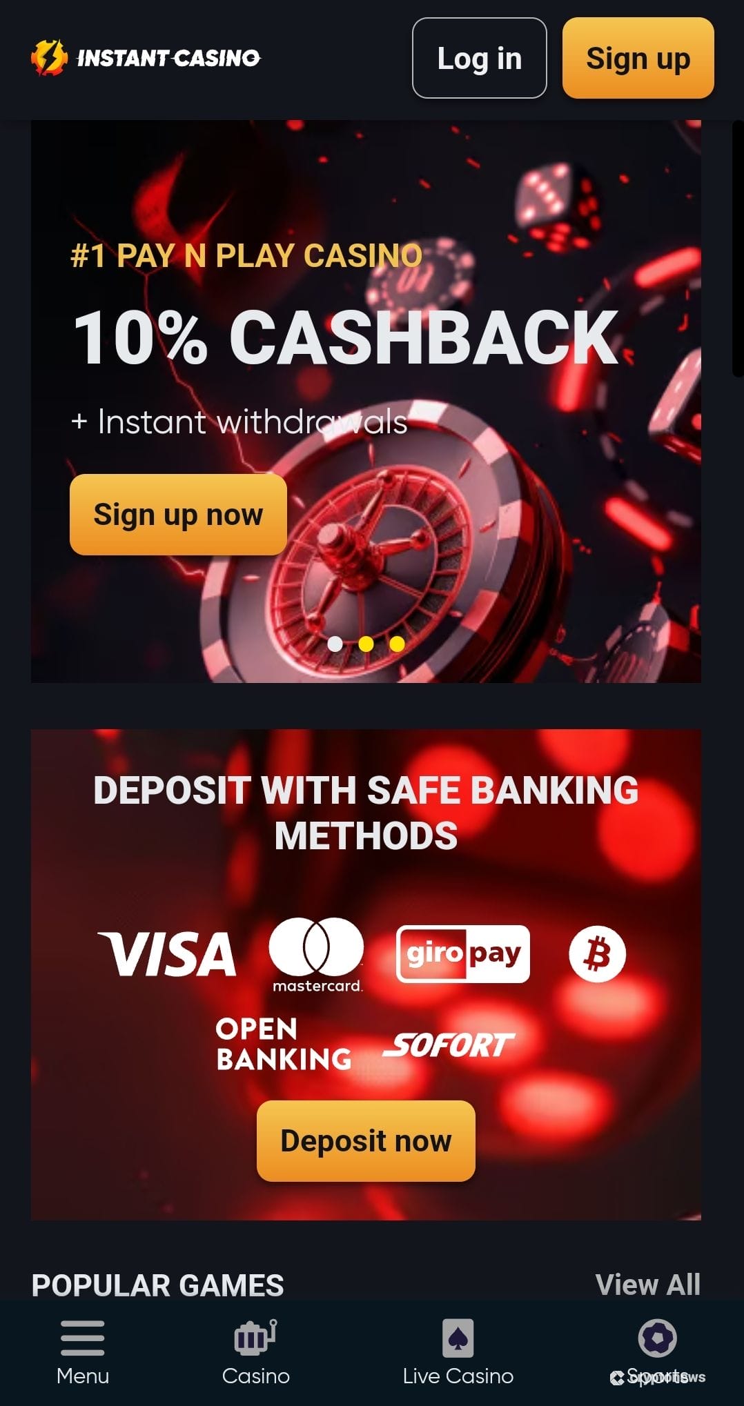 instant casino
