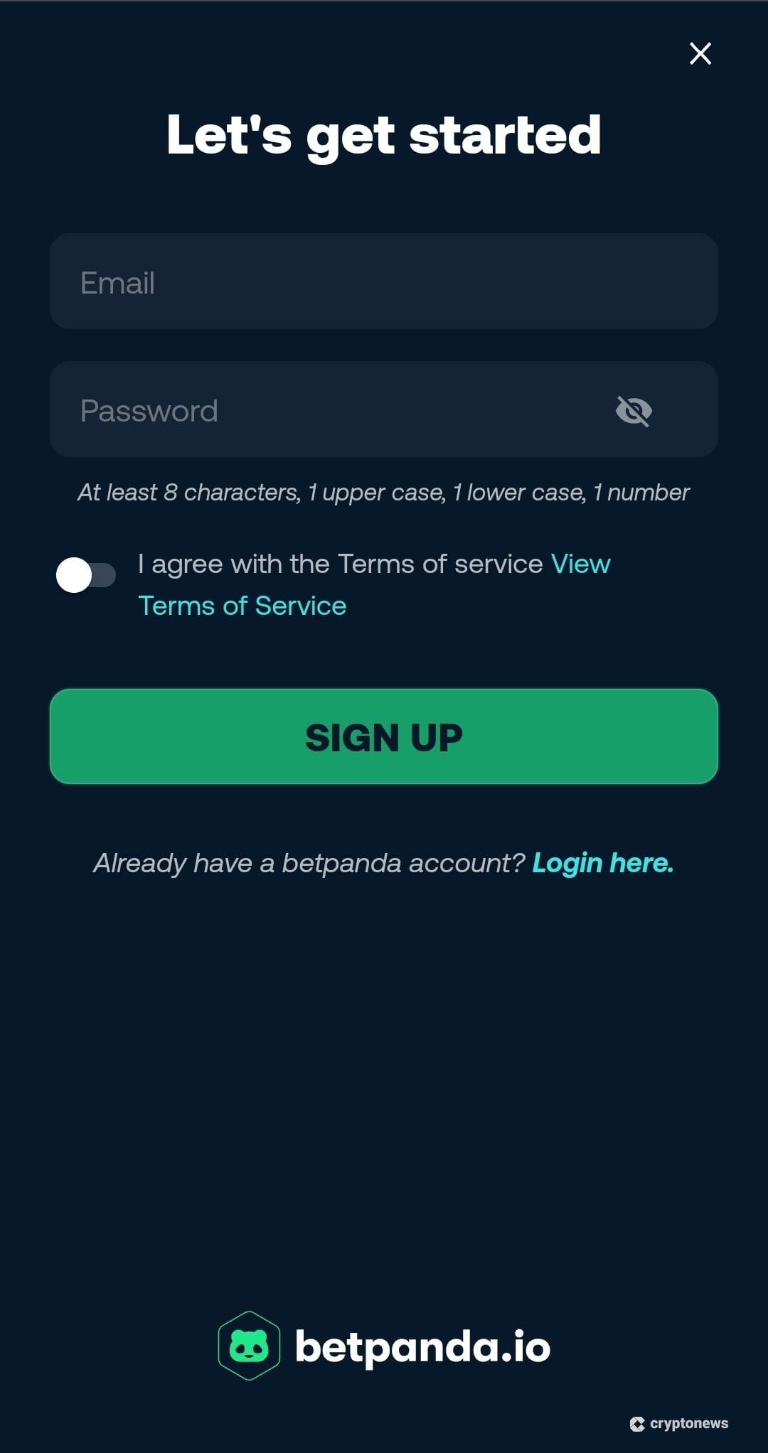 betpanda register